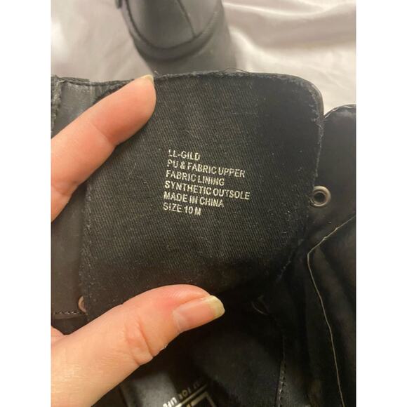 Grunge Combat Moto Boots Lust For Life LL-GILD Size 10M - Picture 7 of 9